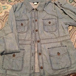Chambray j. Crew military style jacket